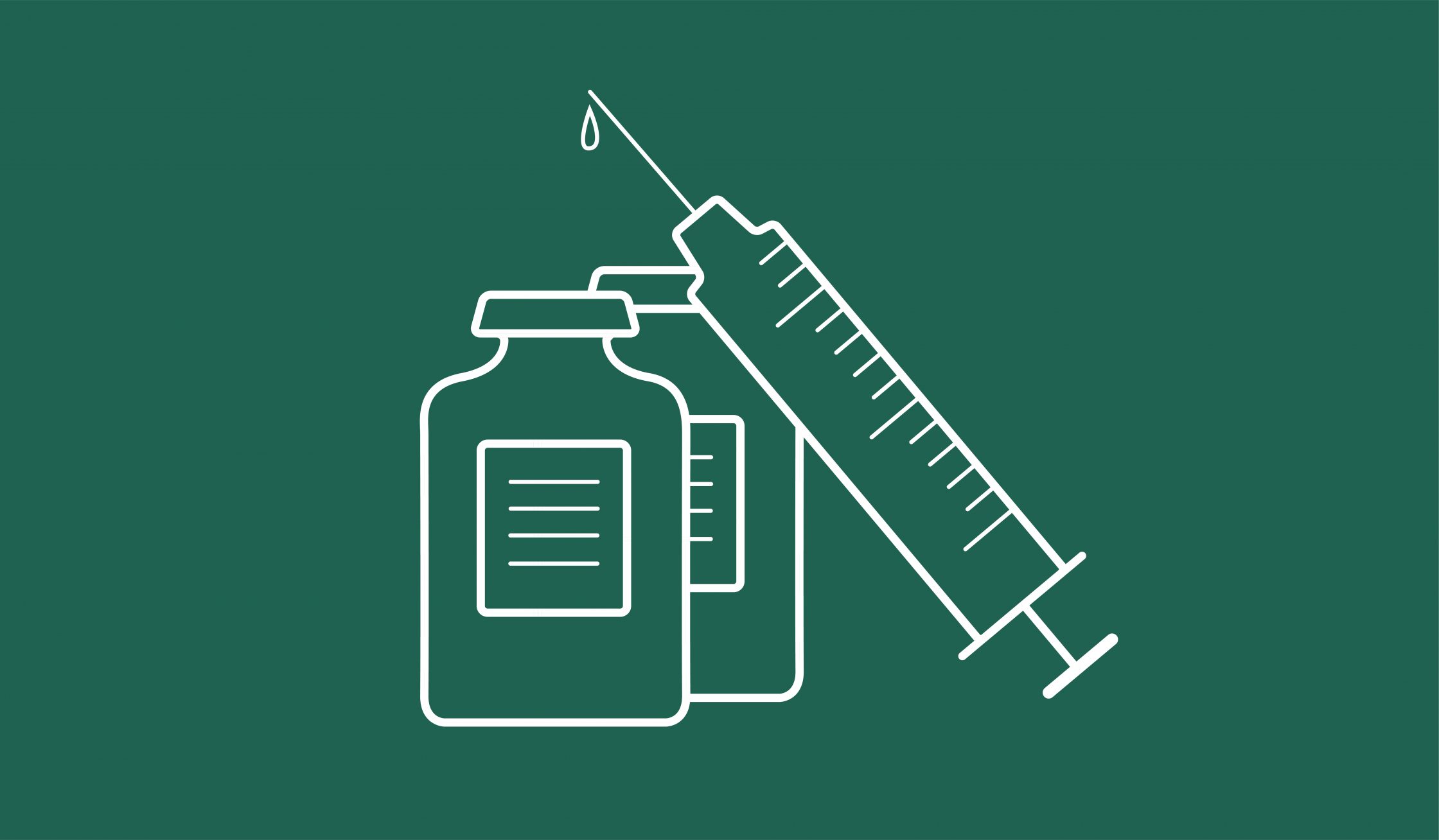 Illustration över spruta med vaccin.