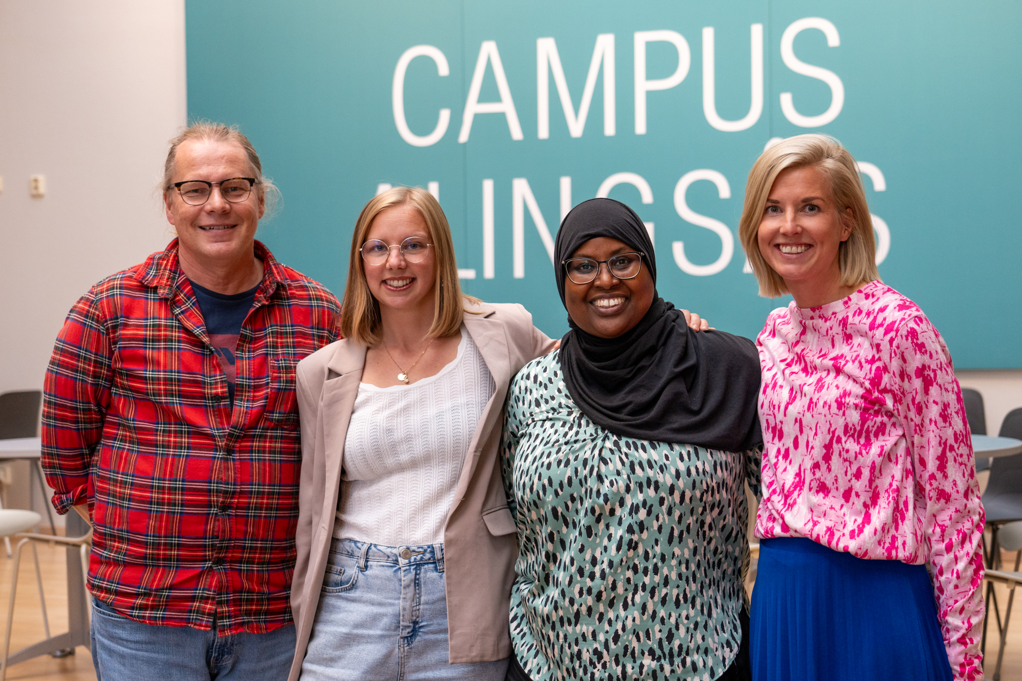 Thomas Gustafsson, Linda Westerberg, Amino Mohamed och Anna Hjalmarsson jobbar med Vägledningscentrum.