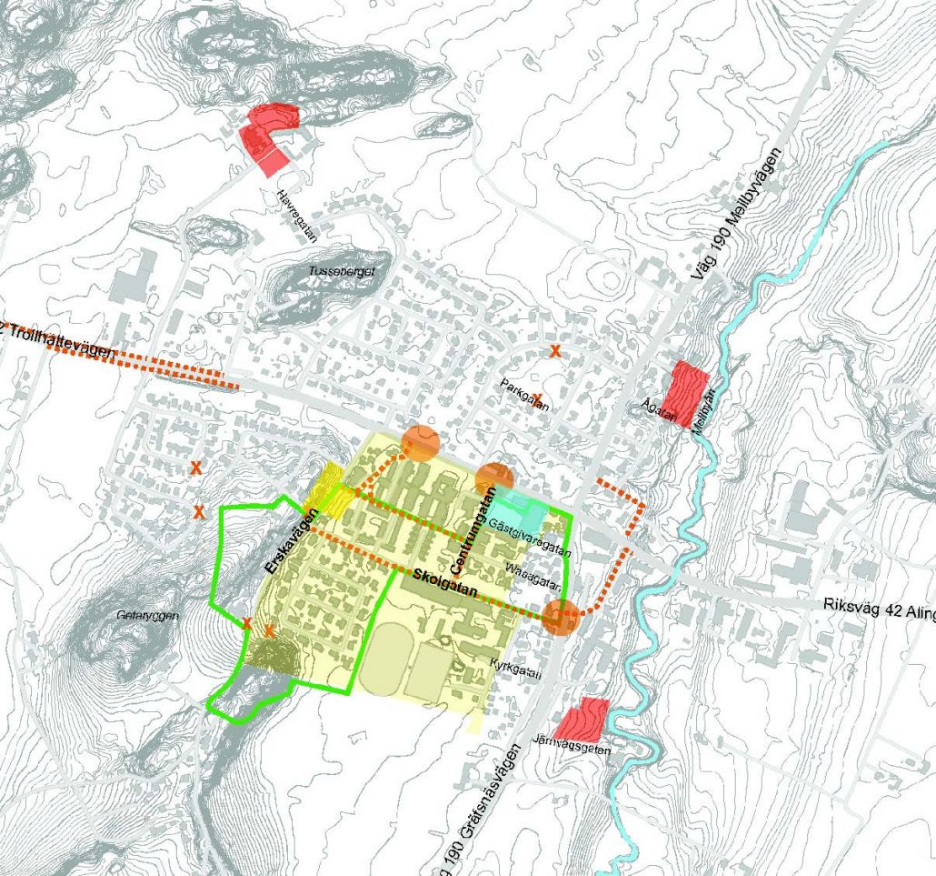 Karta över Sollebrunn.